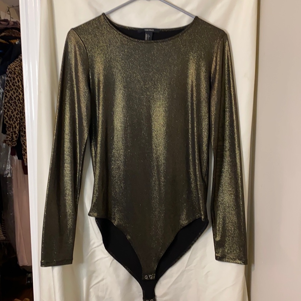 Snazzy gold body suit